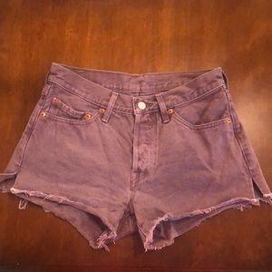 Levi’s 501 plum shorts